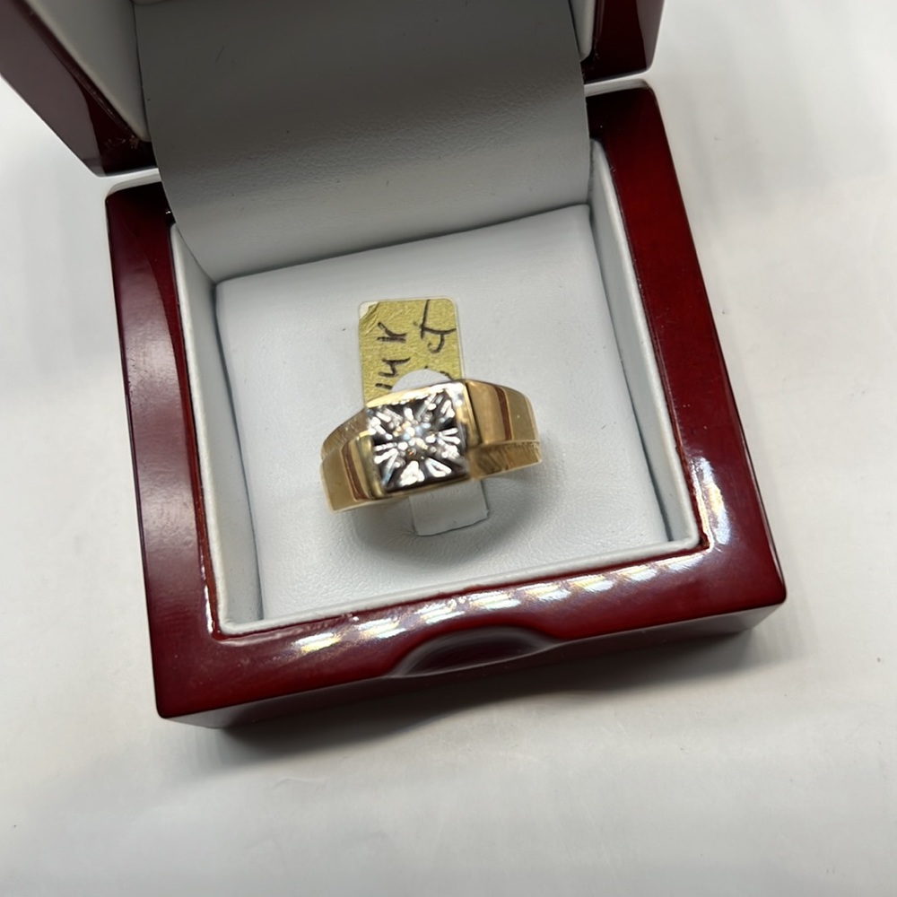 Diamonds 14k Solid Gold Ring - image 2